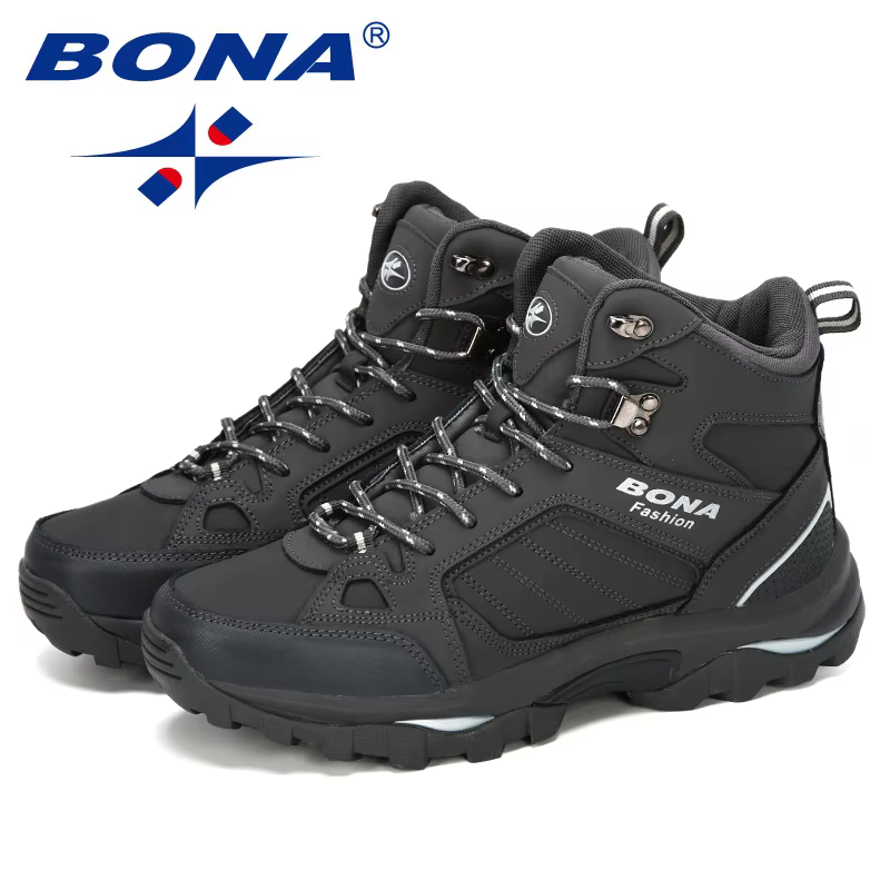 BONA hommes bottes anti-dérapant chaussures en cuir