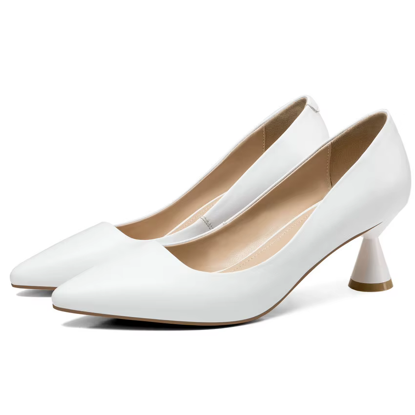 Douain partin 2019 nouvelle mode femmes chaussures plate-forme bout pointu en cuir de vache + pu tout Match talon étrange décontracté dames pompes