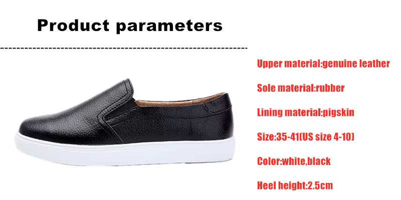 WOIZGIC Femmes Dames Femme Gril Cuir group Blanc Chaussures Plates Platforn Sneakers Slip On Soft Fellow Canized
