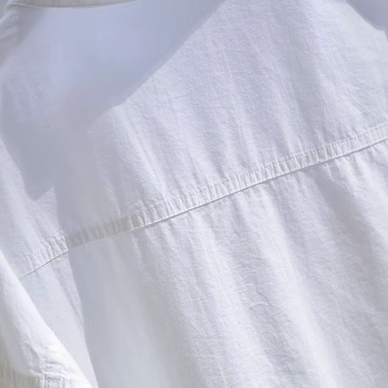 Chemises surdimensionnées en coton blanc pour femmes, chemisier tendance, double poche, manches longues, mode coréenne, Y-Female, garçon, ami, 2021
