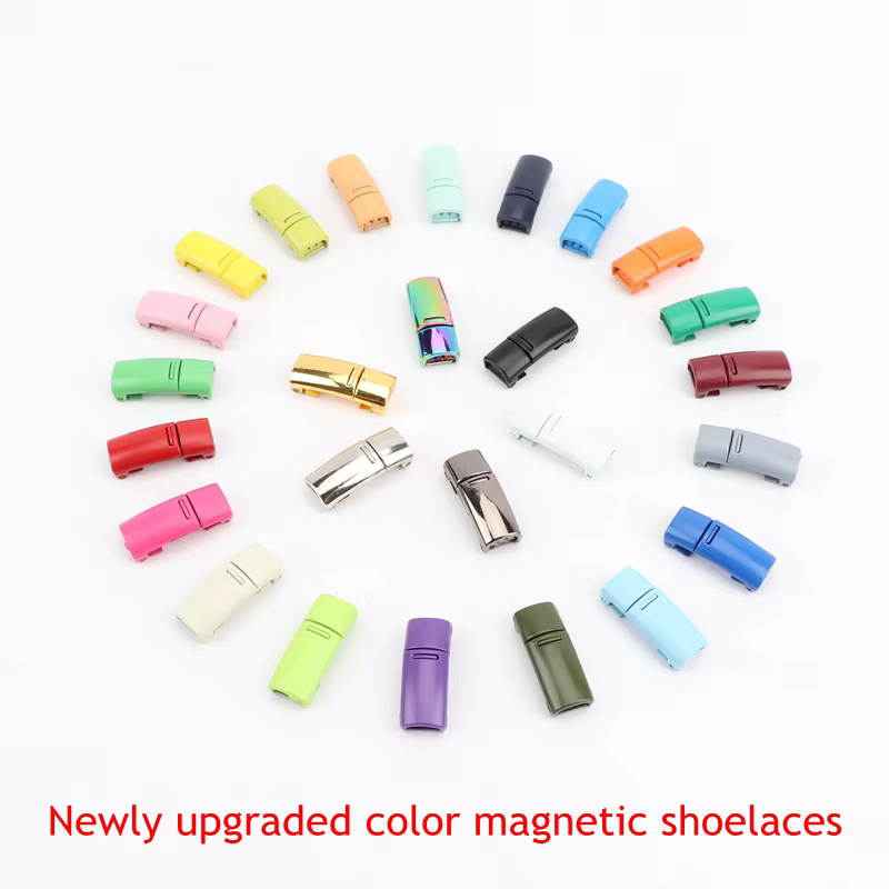 Lacets à fermeture magnétique multicolore sans attache pour chaussures de sport pour enfants et adultes rapide convient