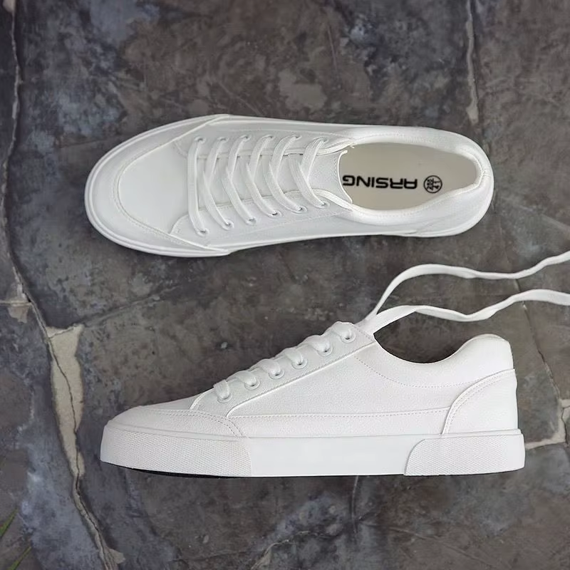 Chaussures en toile blanche unie pour hommes