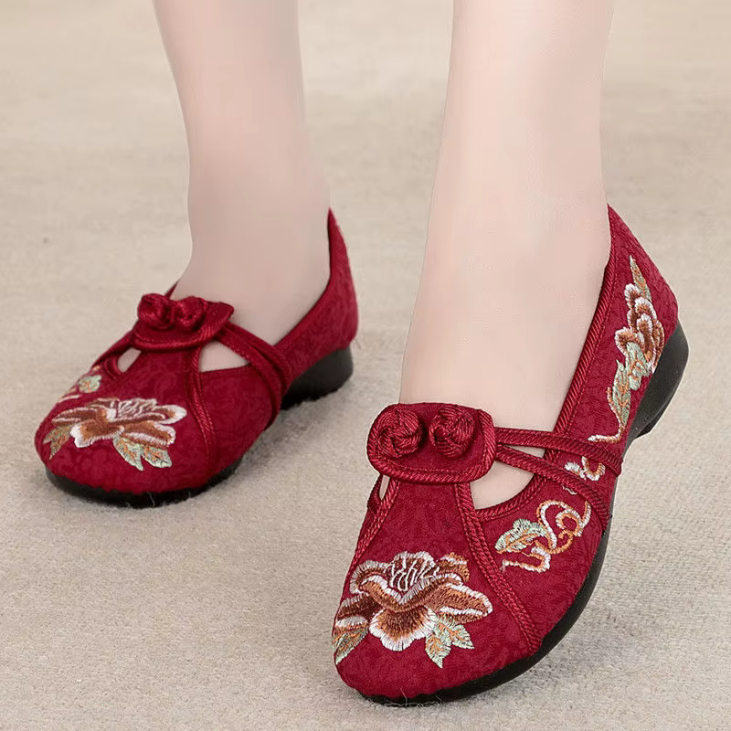 Veowalk-Mocassins en tissu de coton doux pour femmes