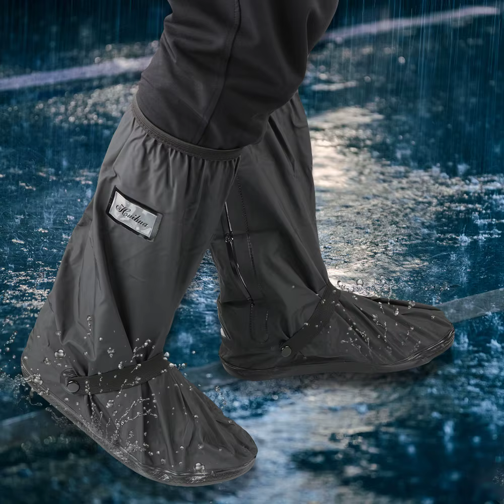 Couvre-chaussures de pluie réutilisables pour moto