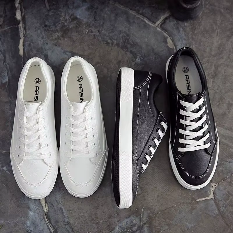 Chaussures en toile blanche unie pour hommes