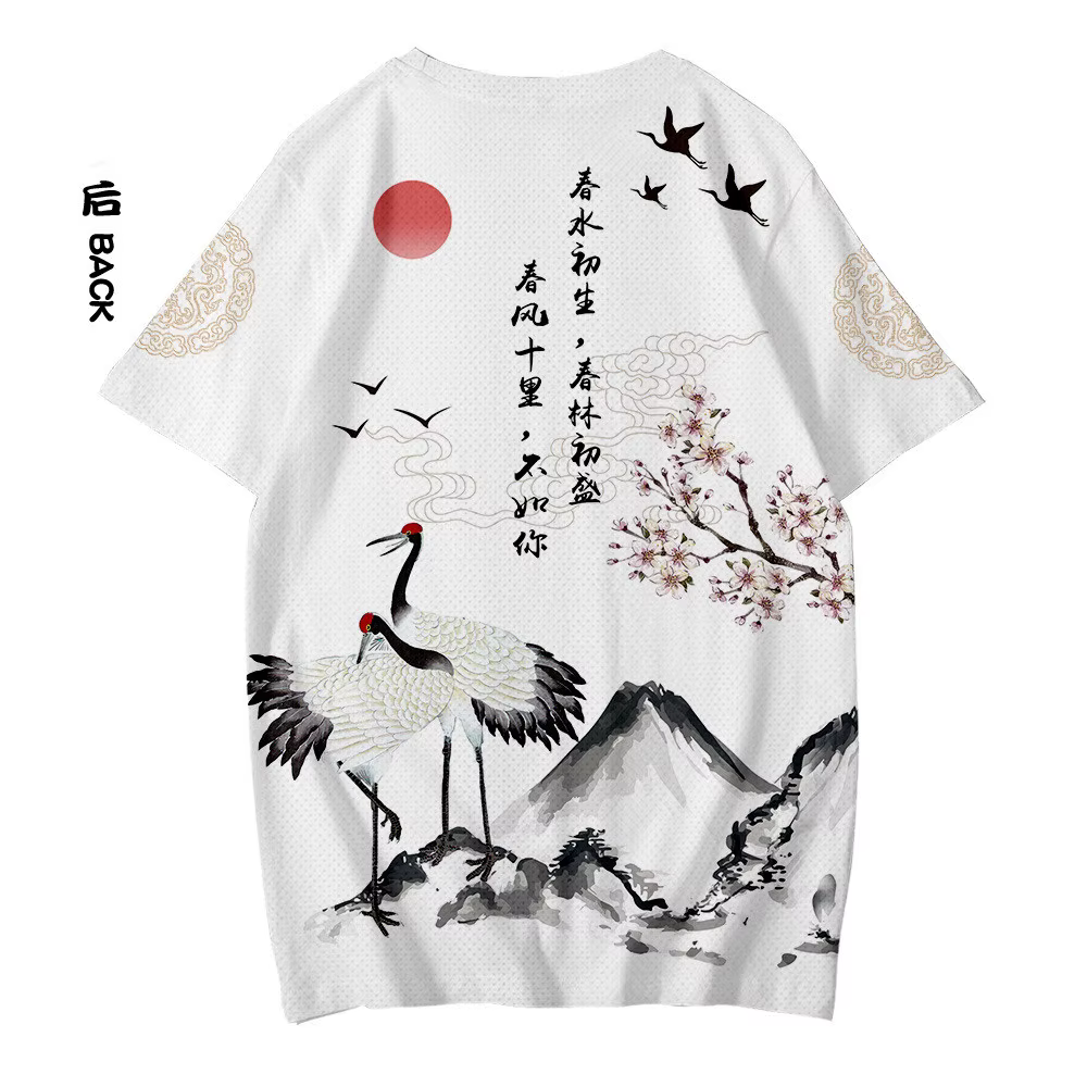 T-Shirt à Manches Courtes pour Homme, Streetwear, Hip Hop, Décontracté, Dessin Animé Imprimé, Style Japonais, Ukiyo, 2020