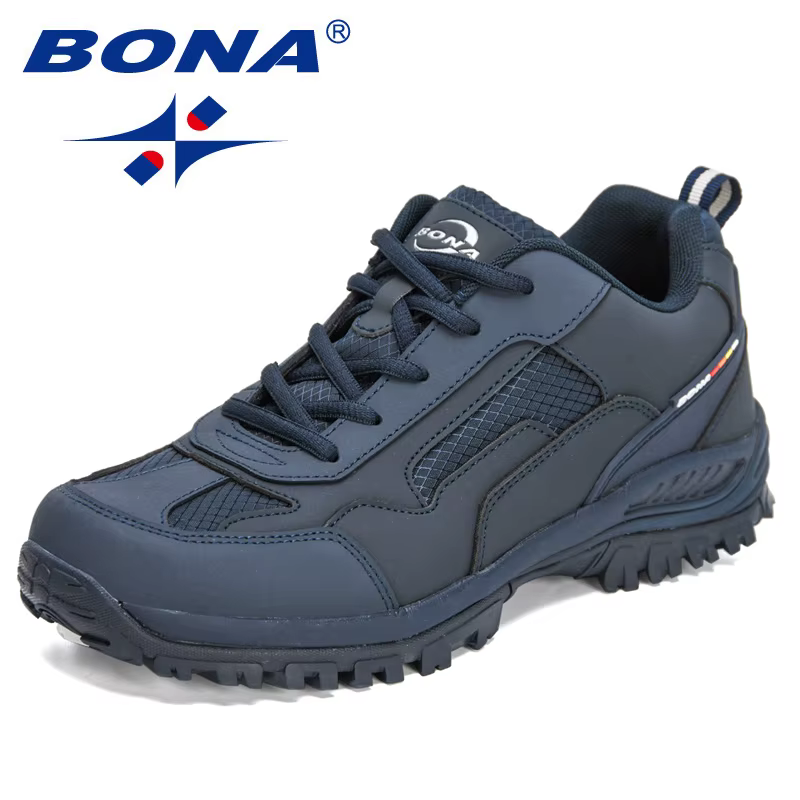 BONA nouveaux créateurs antidérapant résistant à l'usure respirant chaussures de randonnée hommes en plein air de haute qualité Jogging marche chaussure Mansculino