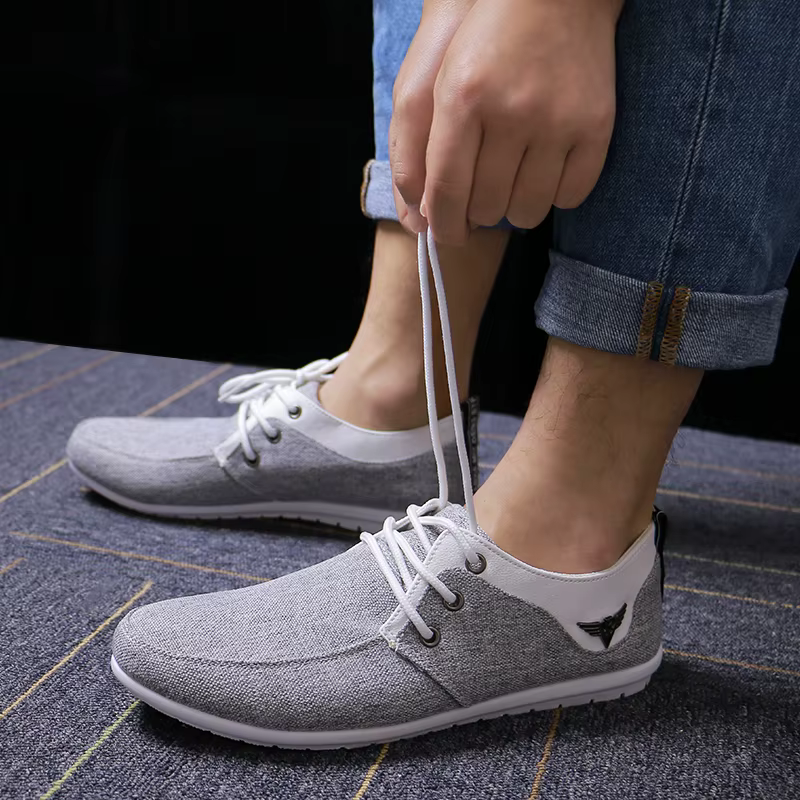 Chaussures en toile légères à lacets pour hommes