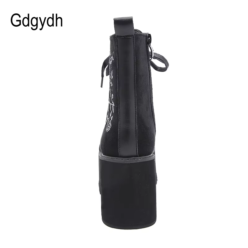 Gdgydh – Bottes à Plateforme en Cuir Suédé pour Femme
