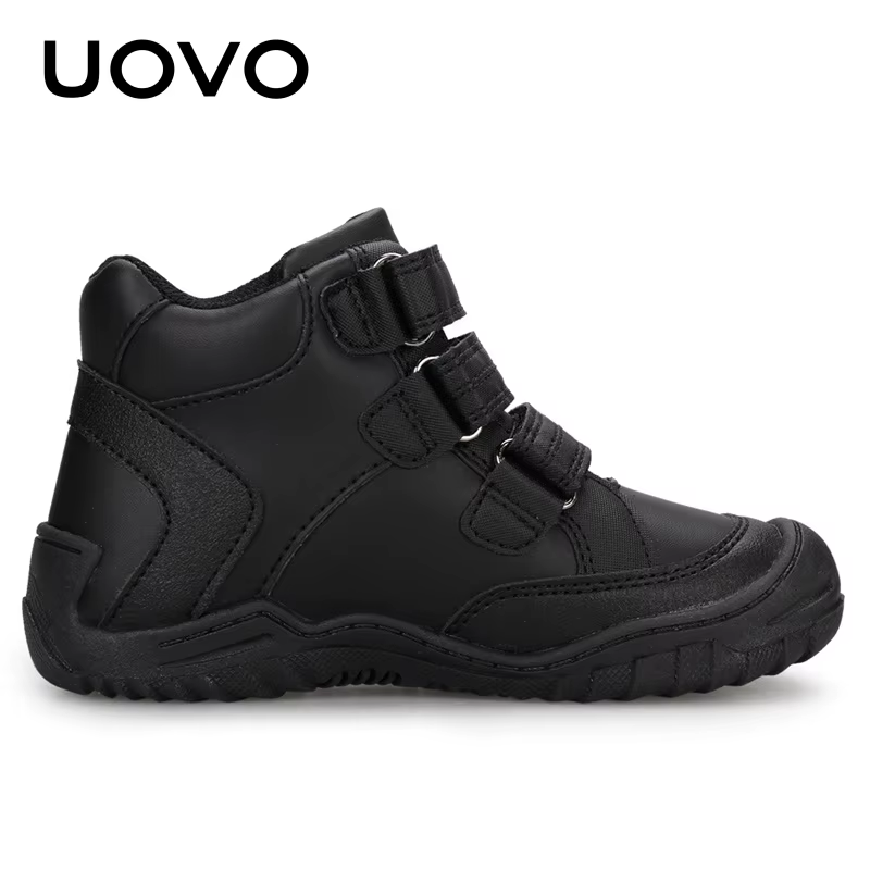 UOVO nouveauté chaussures d'école mi-mollet garçons randonnée mode Sport en plein air enfants espadrilles décontractées taille # 26-36