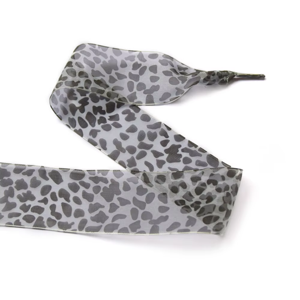 Lacets lumineux en dentelle léopard pour chaussures