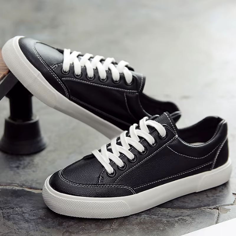 Chaussures en toile blanche unie pour hommes
