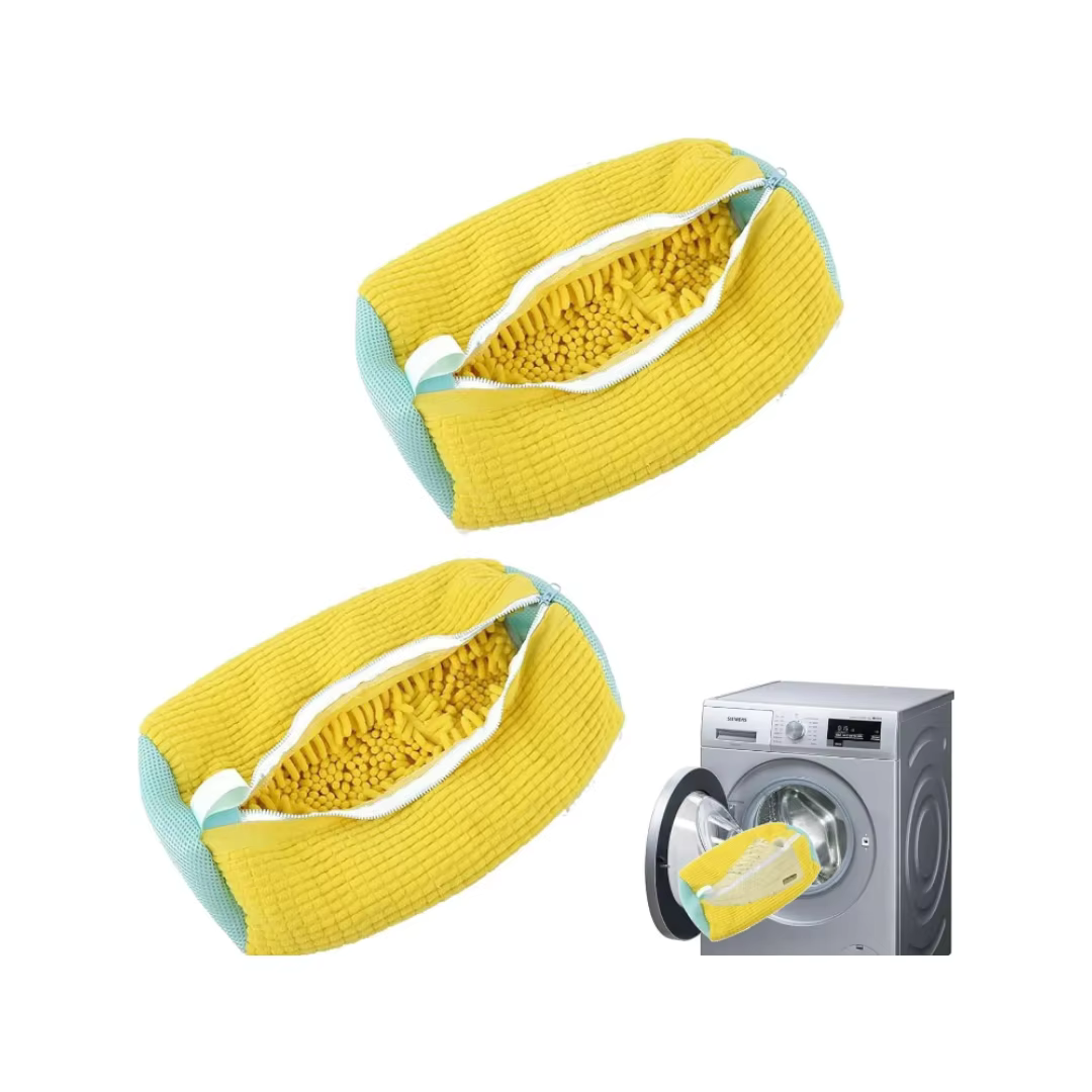 Sac de lavage pour chaussures en microfibre avec fermeture