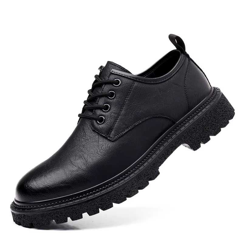 Bottes de travail en cuir marron pour hommes