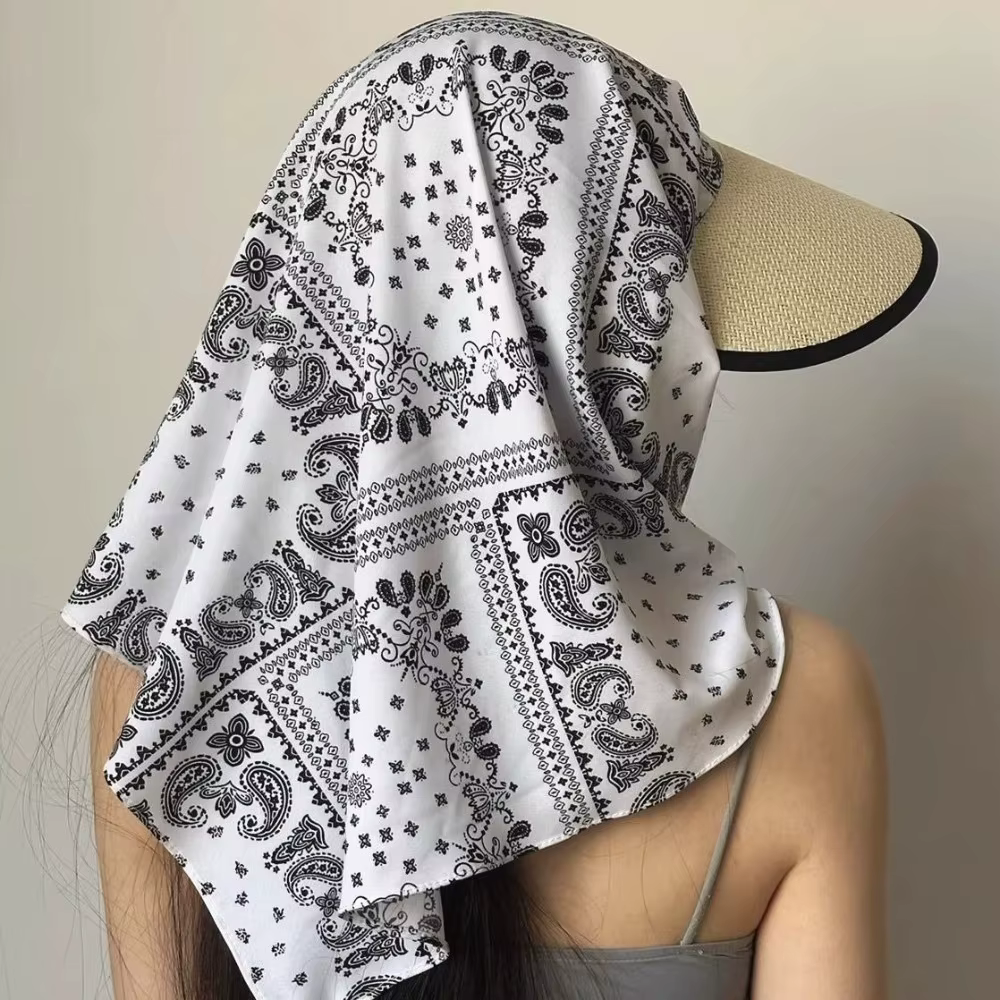 Casquette de baseball style coréen Y2K hip-hop avec foulard intégré
