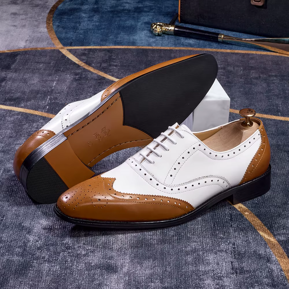 Couleurs mélangées hommes chaussures habillées rétro