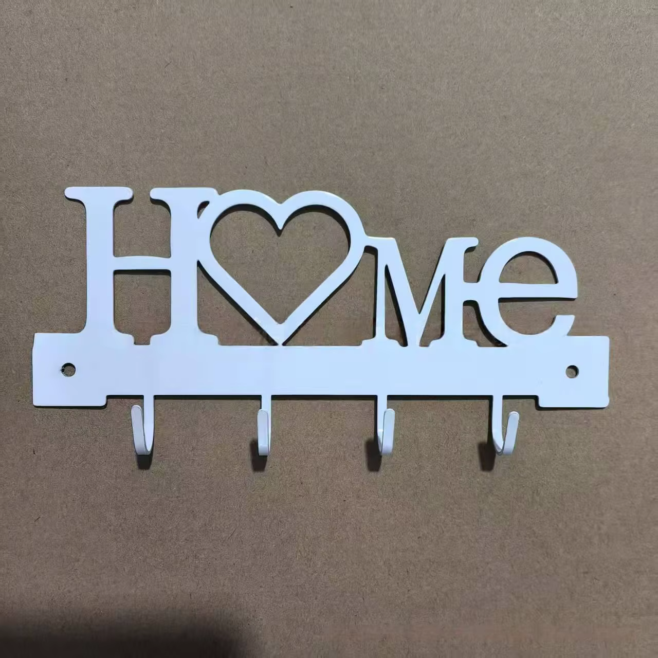 Porte-clés mural en forme de cœur avec crochets - Fixation murale sans perçage, Organisateur en métal pour la décoration du salon, Support à clés | Porte-clés mural
