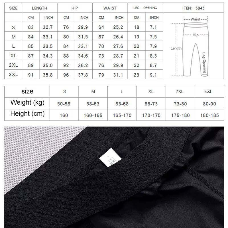 Collants de Sport pour hommes