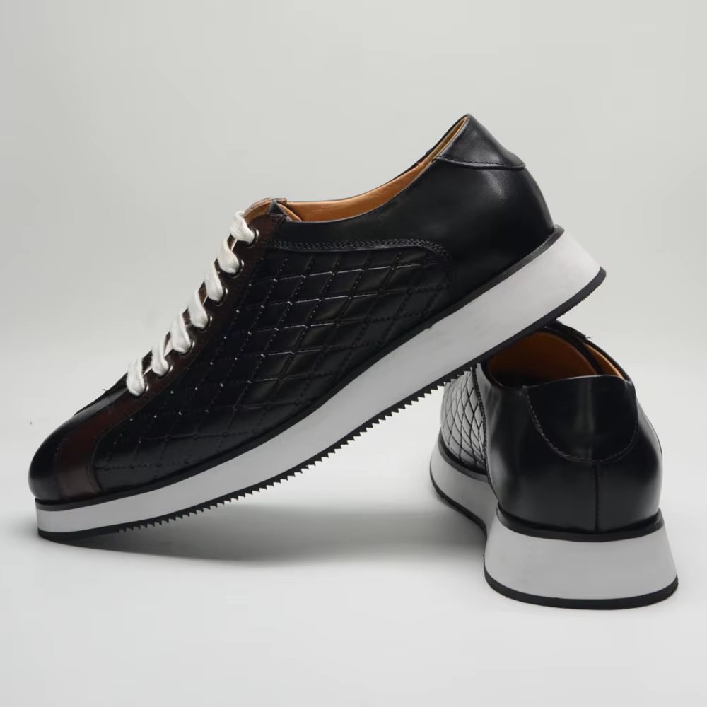 Baskets originales pour hommes en cuir véritable