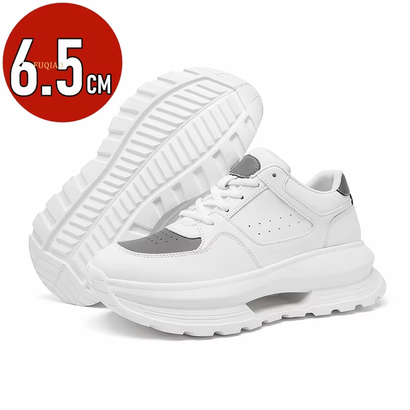 Chaussures rehaussantes en cuir véritable pour hommes
