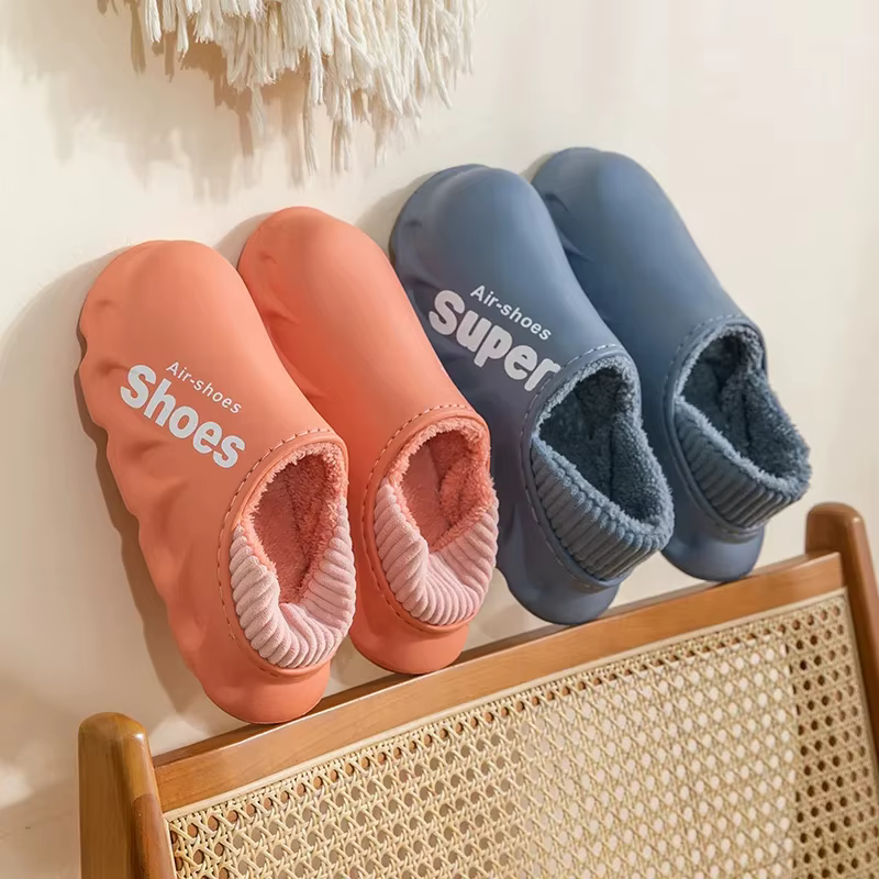 Kidmi hiver fourrure chaussures pour hommes classique extérieur imperméable moelleux pantoufles pour femmes mode peluche maison chaussure avec pantoufle rembourrée
