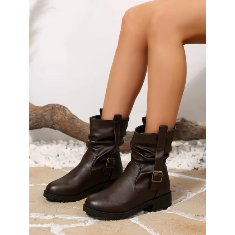 Bottes de moto de Style rétro pour femmes