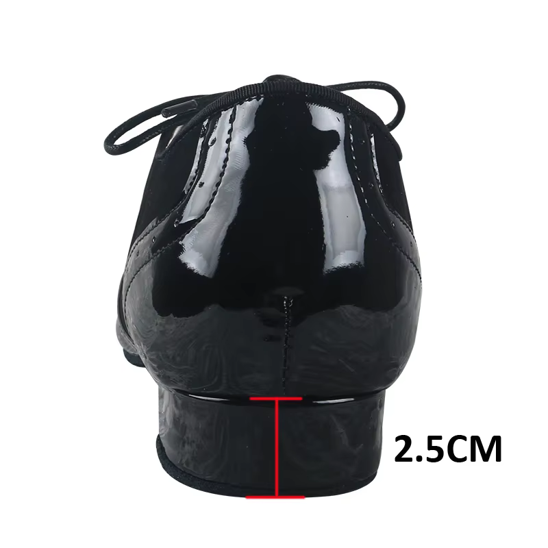 Wedopus 2.5CM chaussures de danse noires hommes salle de bal semelle en daim cubain Latin homme