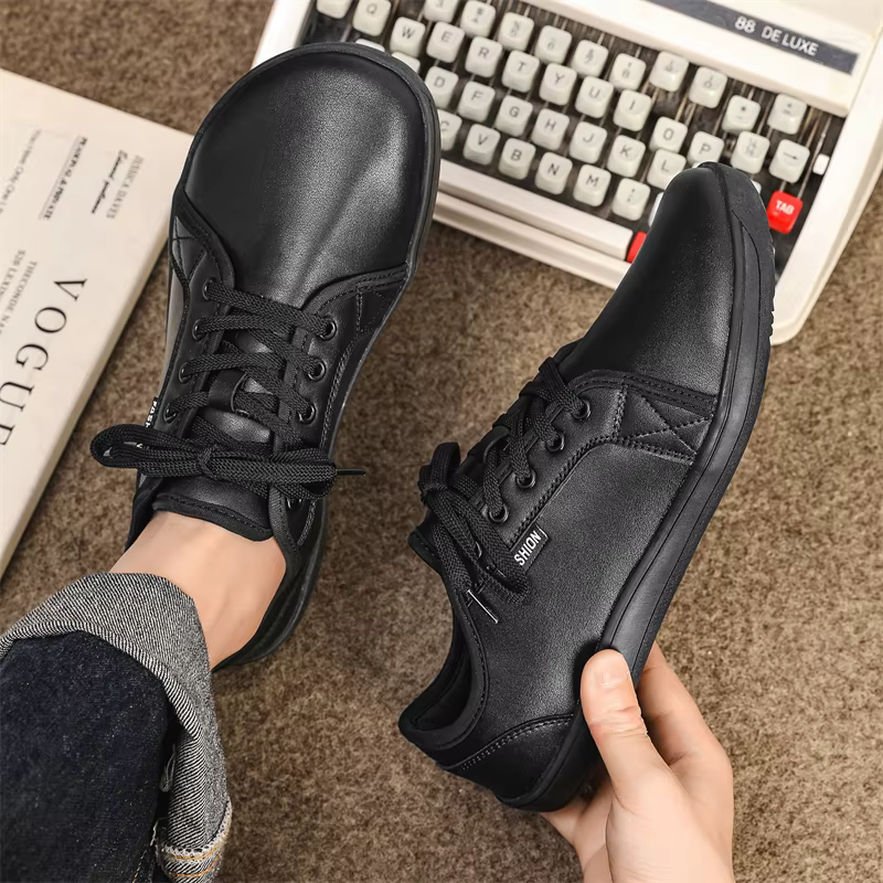 Chaussures minimalistes taille 37-48 hommes et femmes bout large pieds nus décontracté en cuir artificiel