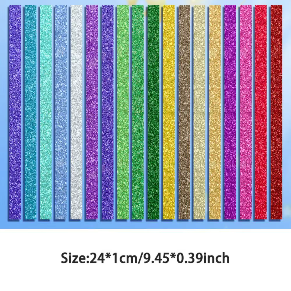 Bouteille en verre, étoiles en origami scintillantes, bandes de papier, étoile en papier, étoile porte-bonheur brillante, bandes de pliage de papier, arts manuels, couleur dégradée
