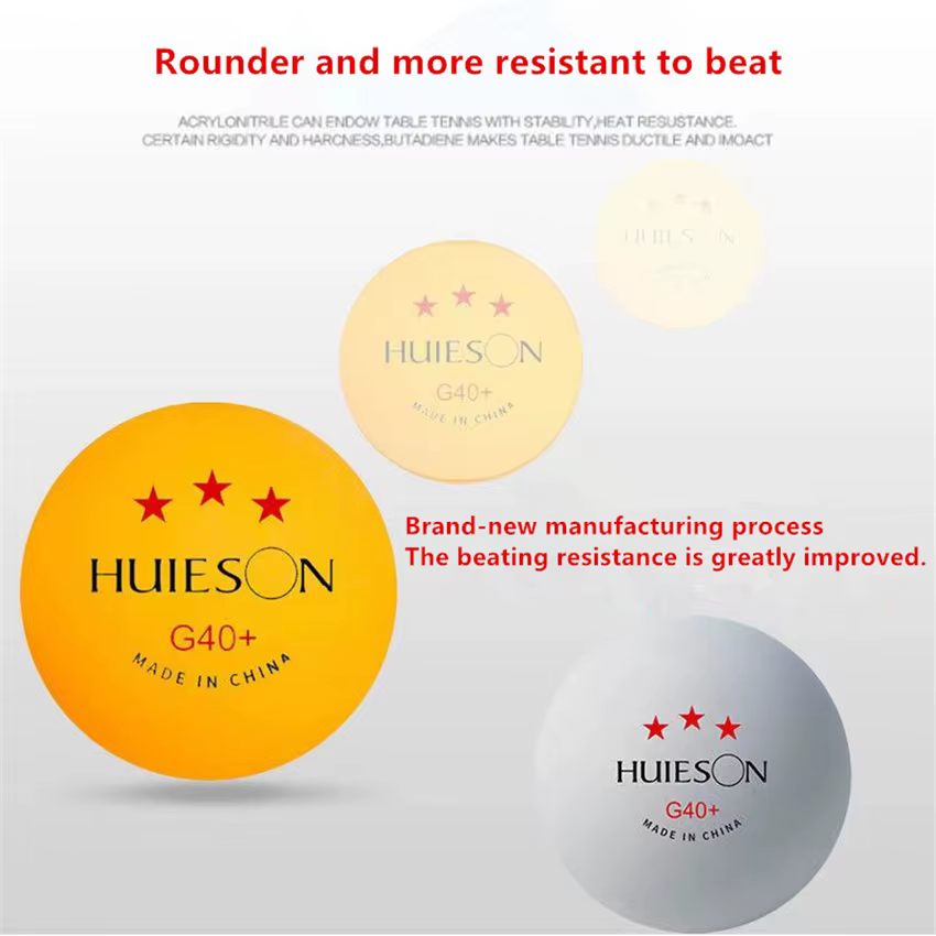 Nouveau Huieson 3 étoiles 20 ~ 100 pièces ABS 40 + matériel balles de Tennis de Table professionnelles TTF balles de Ping-Pong pour compétition