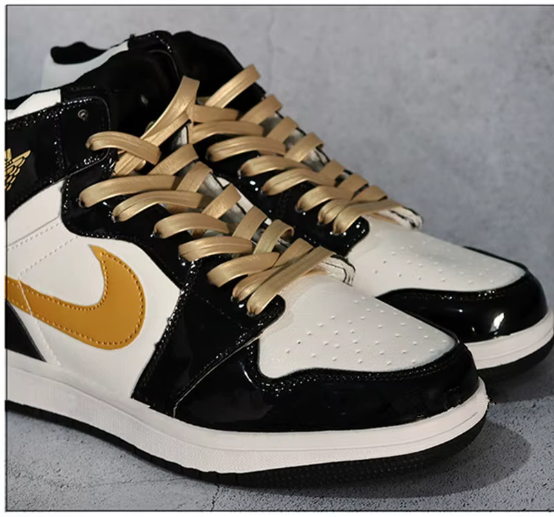 Lacets créatifs en cuir souple microfibre Laser argent or 120/140/160 cm femmes hommes sport chaussures de basket-ball