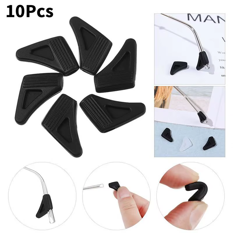 Accessoires Essentiels pour Lunettes ; 5 Paires de Supports Anti-Chute pour Lunettes ; Embouts d'Oreilles en Silicone Confortables