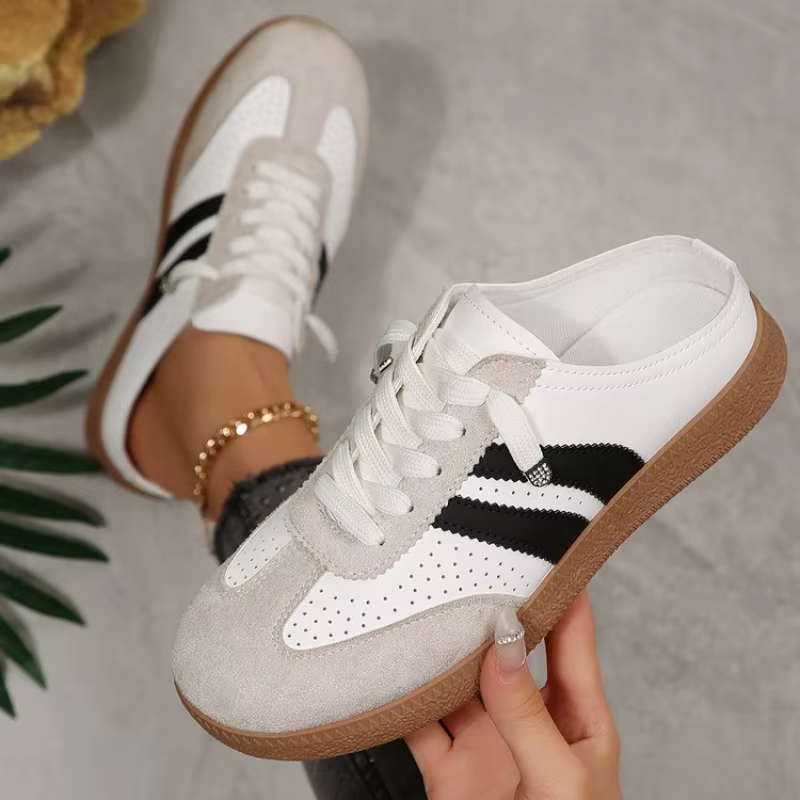 Nouvelles baskets mules pour femmes 2026 – Chaussures décontractées respirantes à lacets