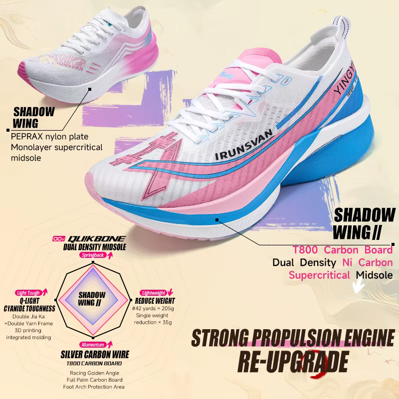Chaussures de course sur route pour hommes IRUNSVAN avec plaque en carbone sur toute la paume