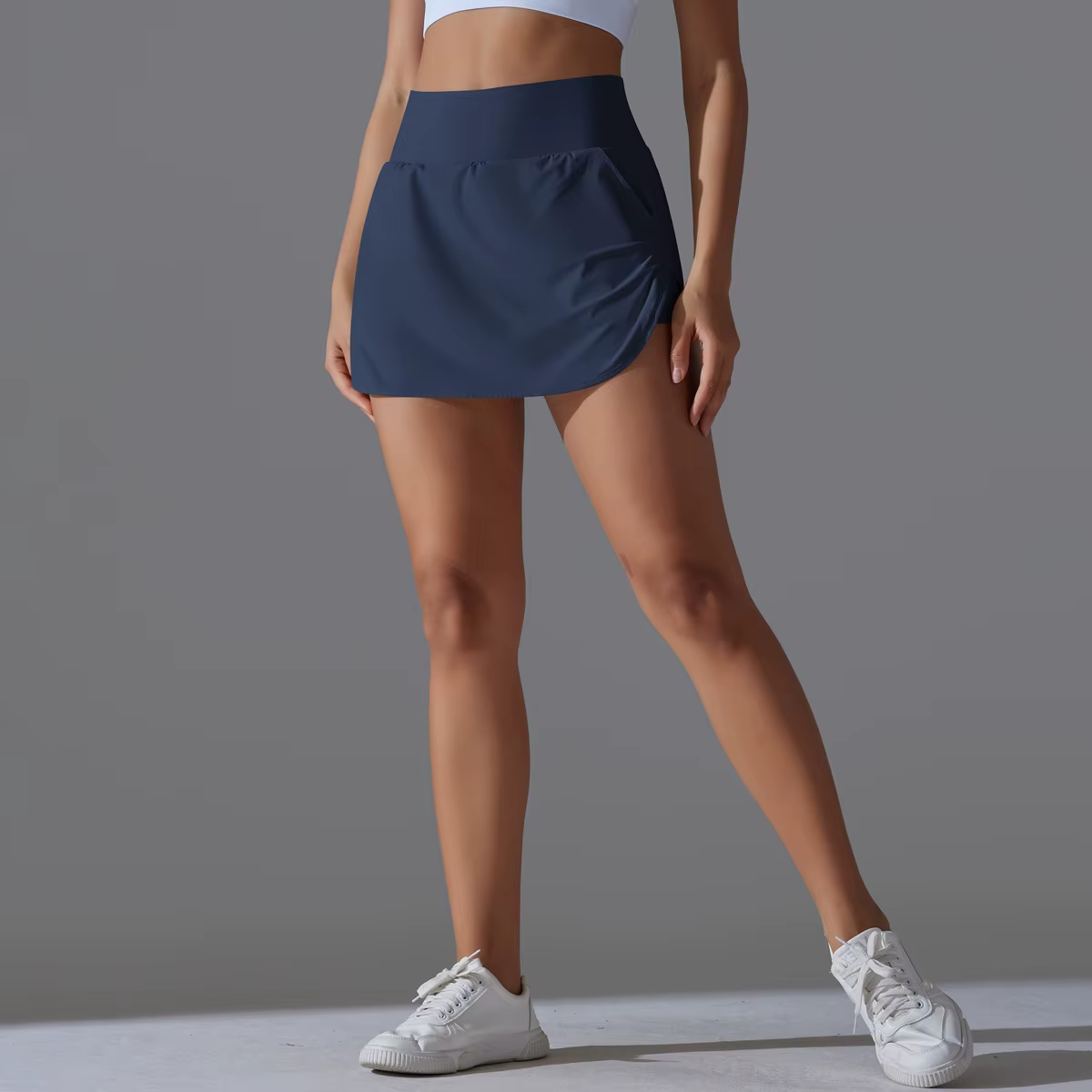 Jupe de sport et yoga 2-en-1 pour femme avec short intégré, taille haute, respirante, anti-transpiration, pour badminton, tennis, fitness et golf