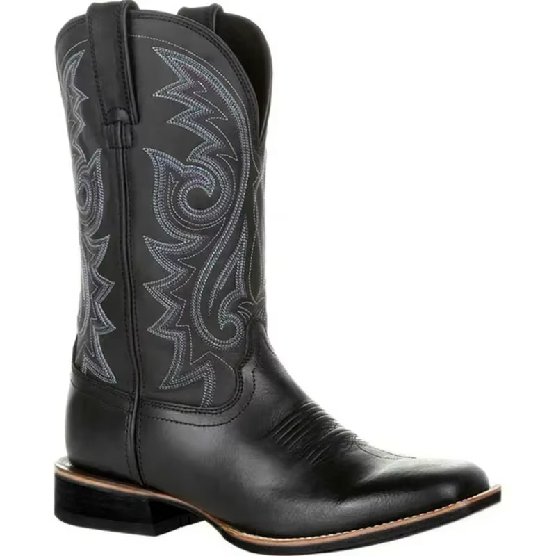 Hommes bottes mi-mollet Western Cowboy moto