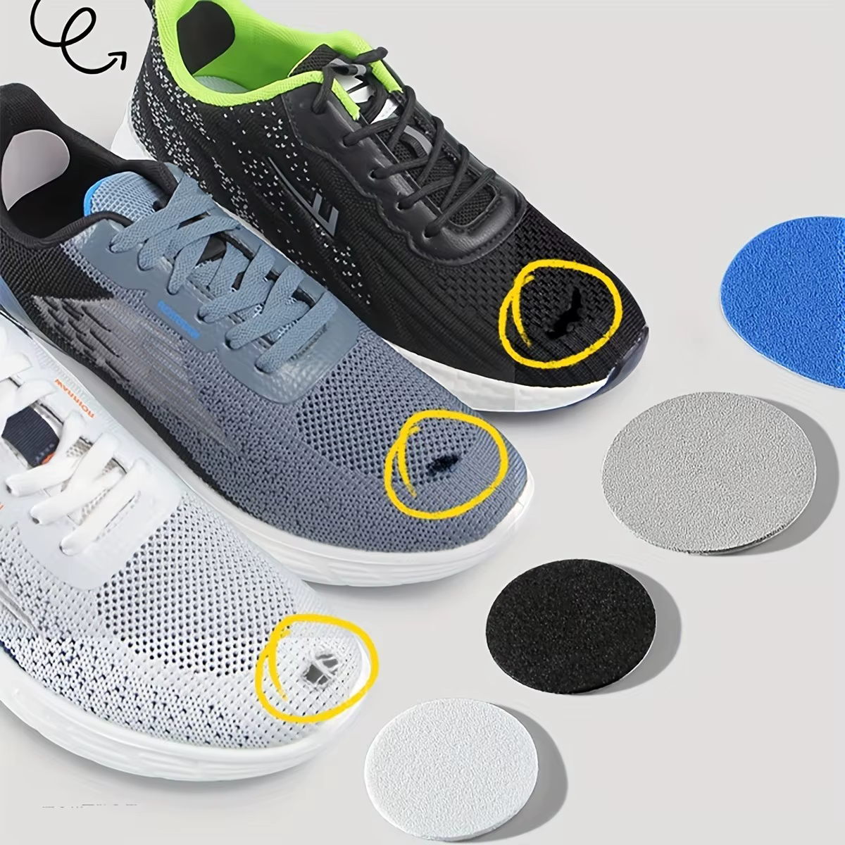 6 Pièces de Patchs Adhésifs pour Chaussures