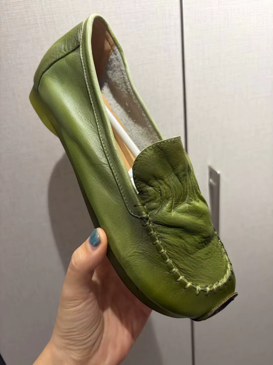 Birkuir rétro mocassins chaussures pour femmes sans lacet talons bas en cuir véritable luxe semelles souples