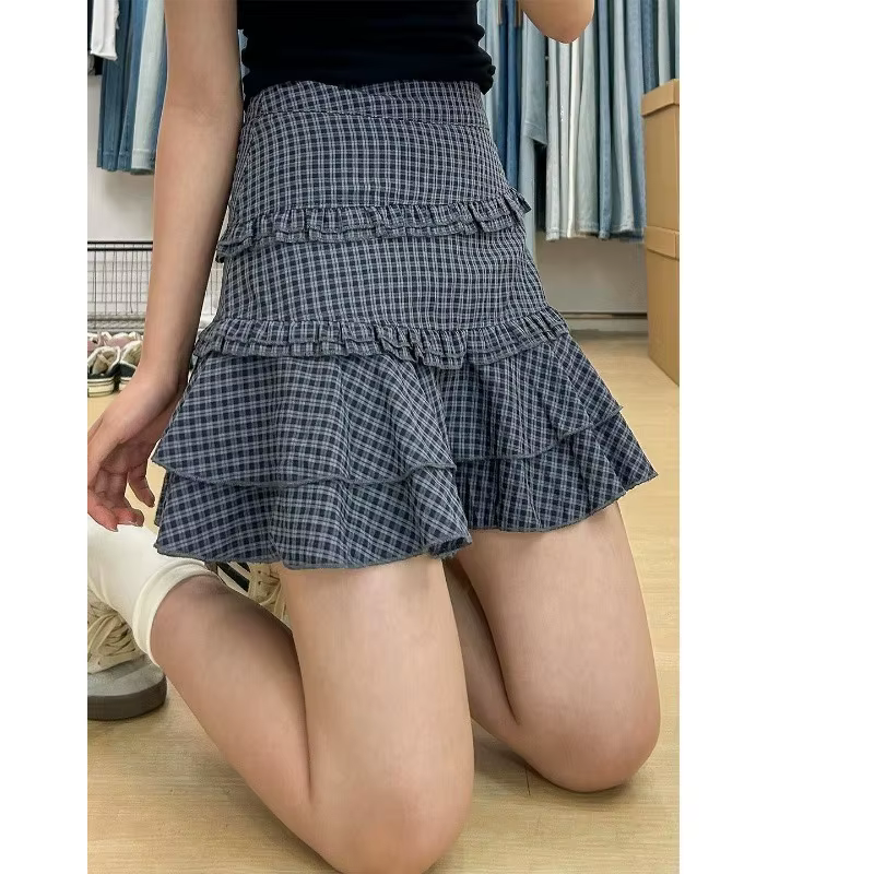 Jupe à carreaux rétro Spice Girl, été 2026, jupe pour femme, style A