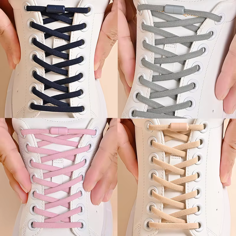 Lacets de chaussures élastiques pour enfants et adultes
