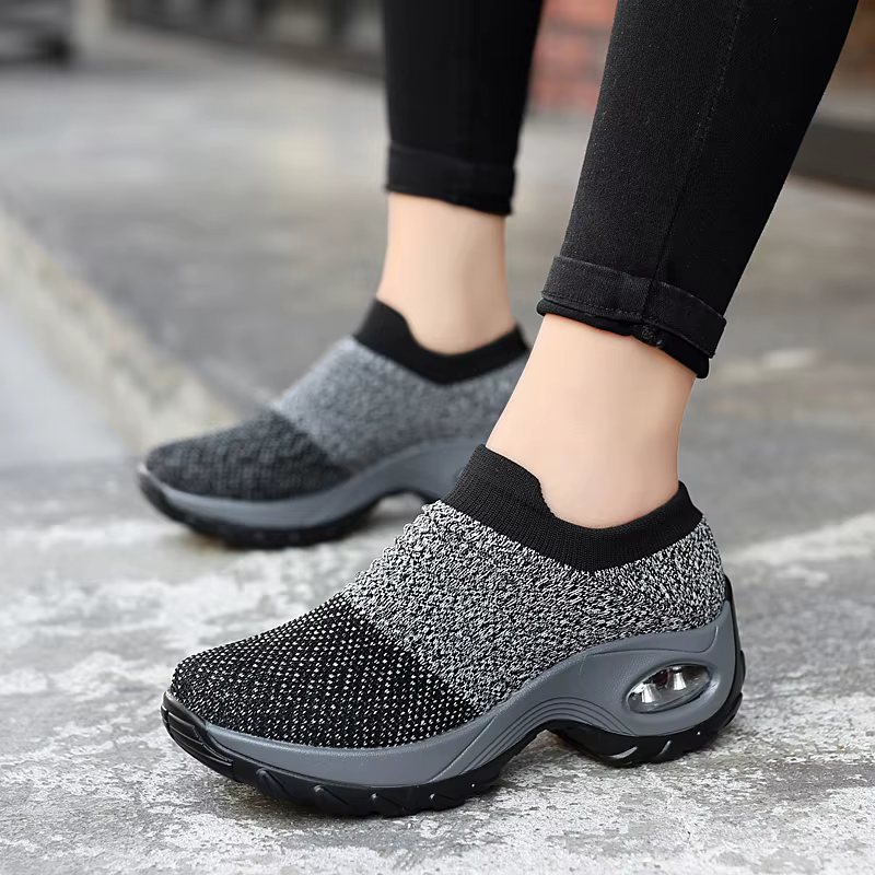 Femmes baskets mode respirant marche maille plate-forme chaussures