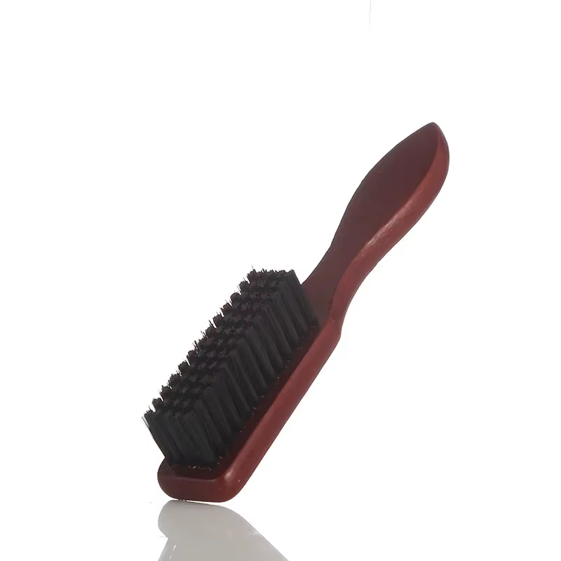 Coiffure manche en bois brosse de nettoyage en poils de sanglier brosse de nettoyage de barbe douce hommes barbier barbe rasage outils de coiffure