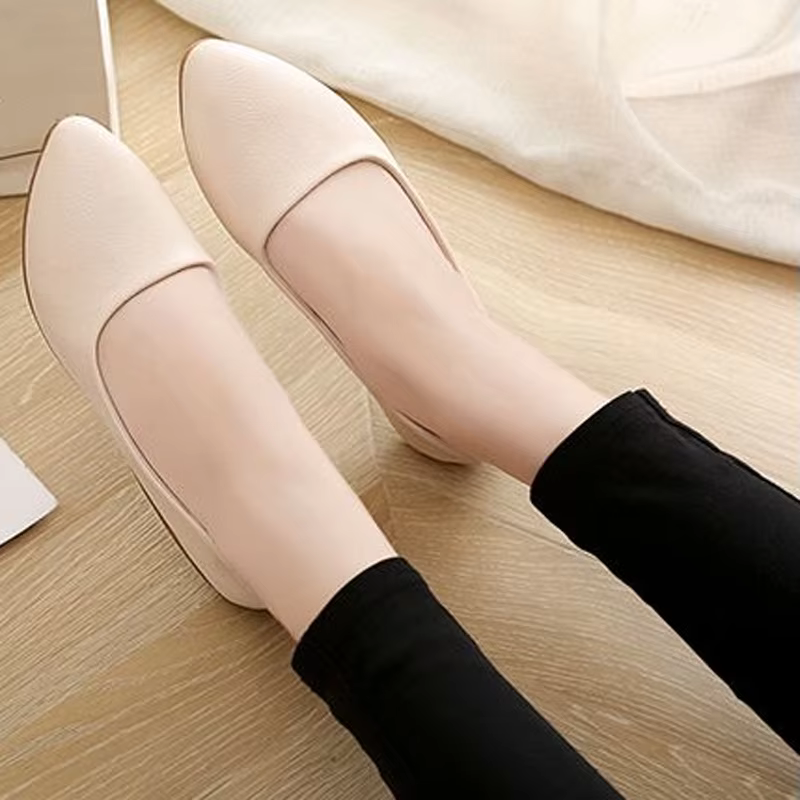 Chaussures Décontractées à Bout Jolie tu et Semelle Plate Souple, Nouvelle Collection pour Femme