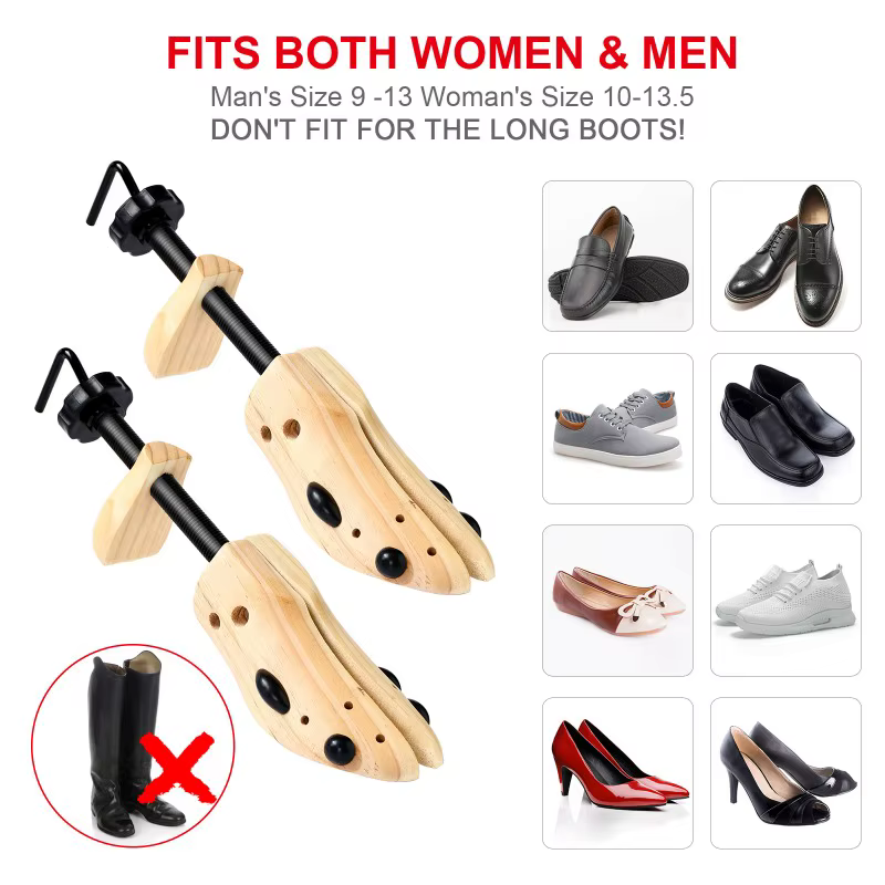 1 pièce Embauchoirs en bois réglables et extensibles pour hommes