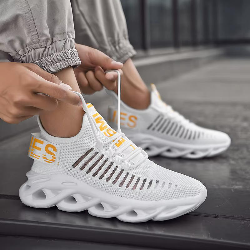 Chaussures de course pour hommes baskets respirantes confort semelle souple Tenis