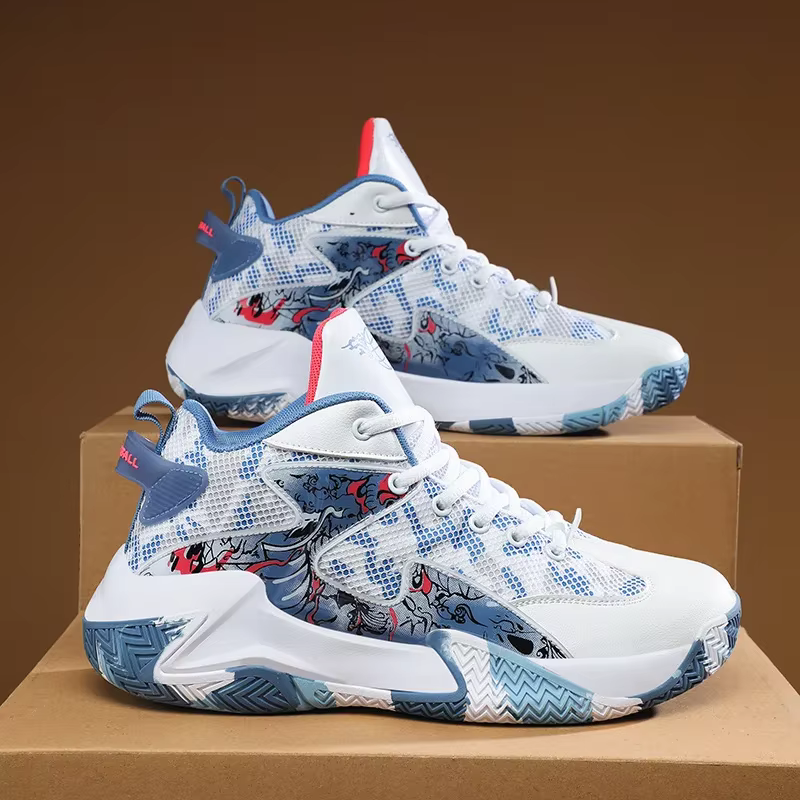Hommes chaussures de basket-ball femmes unisexe respirant athlétique antidérapant formateur
