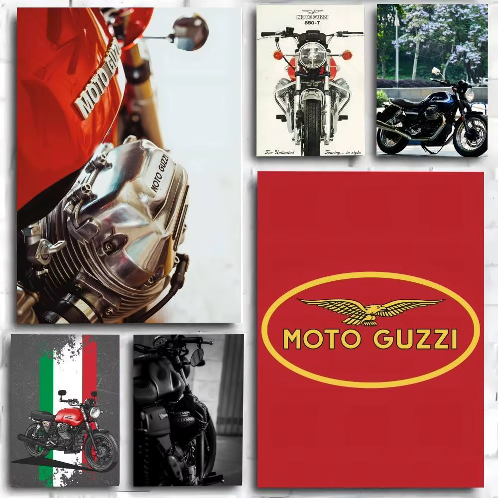 Affiche rétro italienne 100 ans moto G-Guzzi, impression artistique, Style Anime, décoration de maison, cadeau idéal, décoration de chambre parfaite