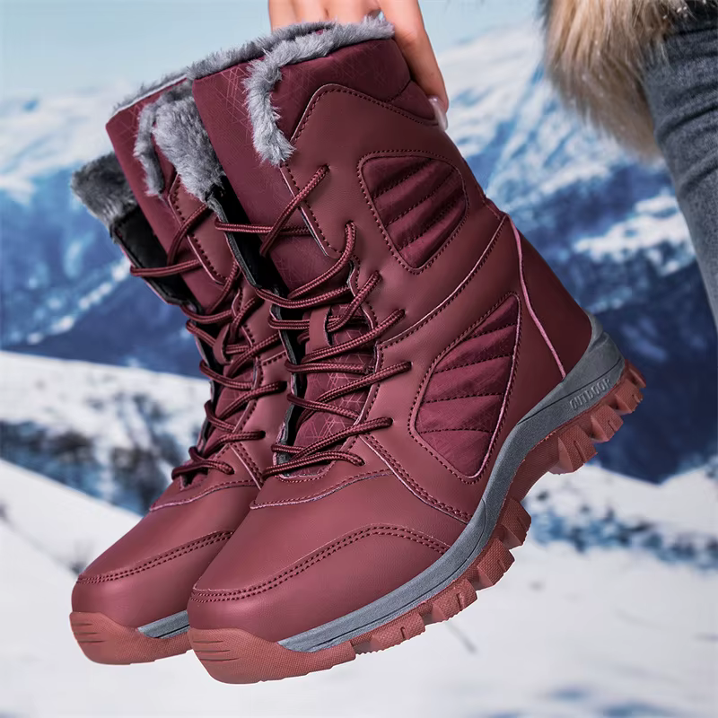 Bottes de neige pour hommes chaussures d'hiver décontractées plate-forme antidérapante bottines en fourrure chaude en