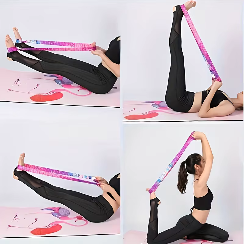 Sangle de tapis de yoga, sangle d'étirement de yoga, adaptée au regroupement de tapis de yoga, étirement musculaire complet du corps, accessoires de salle de yoga