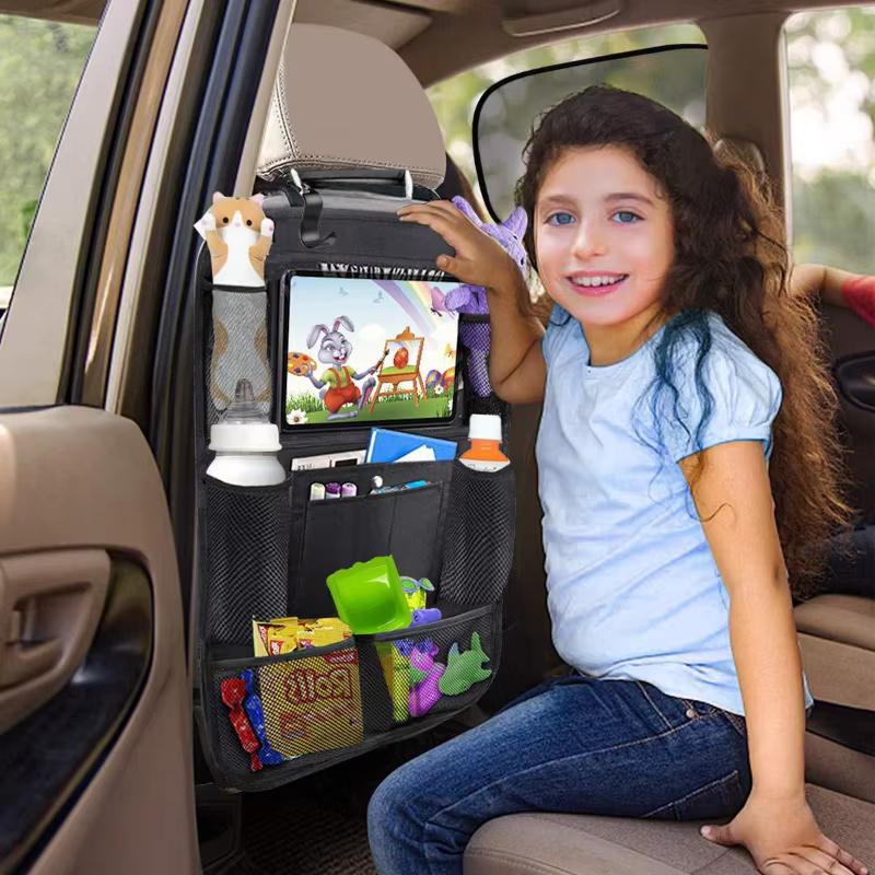 Support de tablette pour siège arrière de voiture avec écran tactile, pocommuniste de rangement automatiques, housse de protection, accessoires de voiture